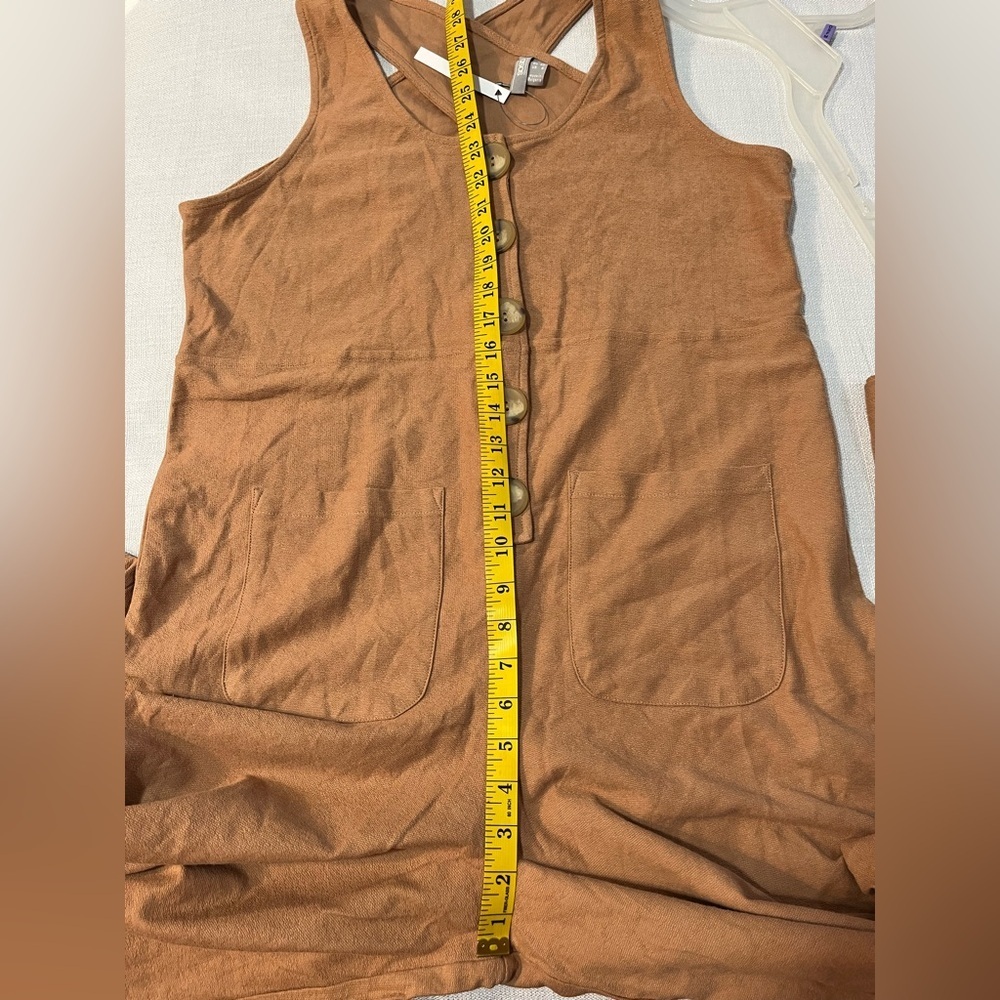 ASOS Women's Rusty Jumpsuit with Button Detail Wide Leg 100% Cotton Crop 8 NWT - Picture 13 of 15
